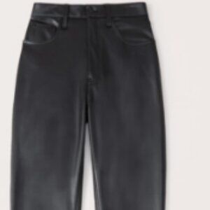 Abercrombie & Fitch 90's Straight Vegan Leather Pants